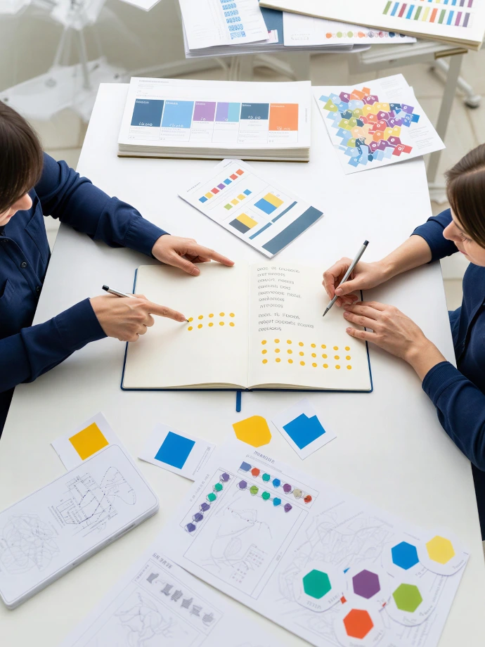 equipo creativo trabajando en branding corporativo y diseño de marca